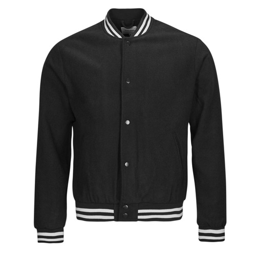 Clothing Men Blouses Jack & Jones JJZAC WOOL BOMBER Black