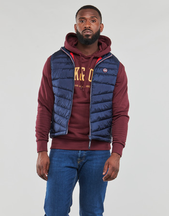 Clothing Men Duffel coats Jack & Jones JJEFLY BODYWARMER COLLAR Marine