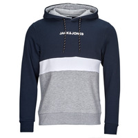 Clothing Men sweaters Jack & Jones JJEREID BLOCKING SWEAT HOOD Multicolour