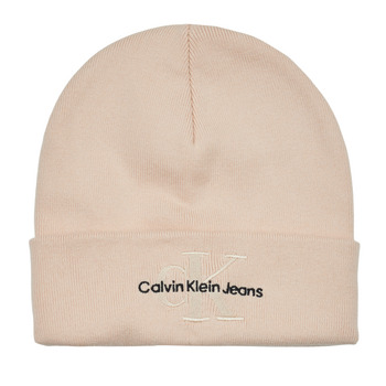 Accessorie Women hats Calvin Klein Jeans MONOLOGO EMBRO BEANIE Beige