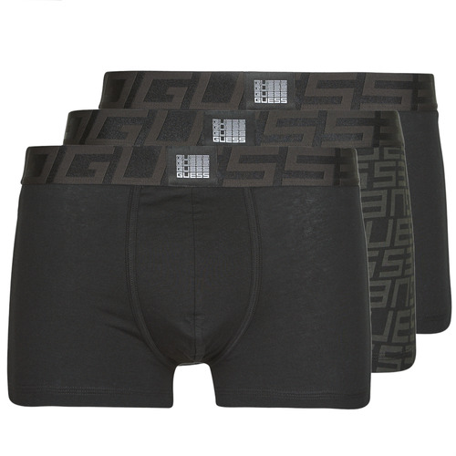 Underwear Men Boxer shorts Guess IDOL BOXER TRUNK PACK X3 Black / Black / Black