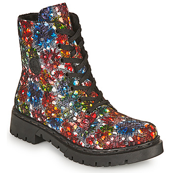 Shoes Women Mid boots Rieker Y2440-90 Black / Multicolour