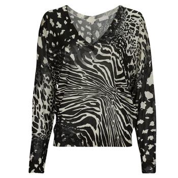 Clothing Women jumpers Liu Jo WF3142 Black / White