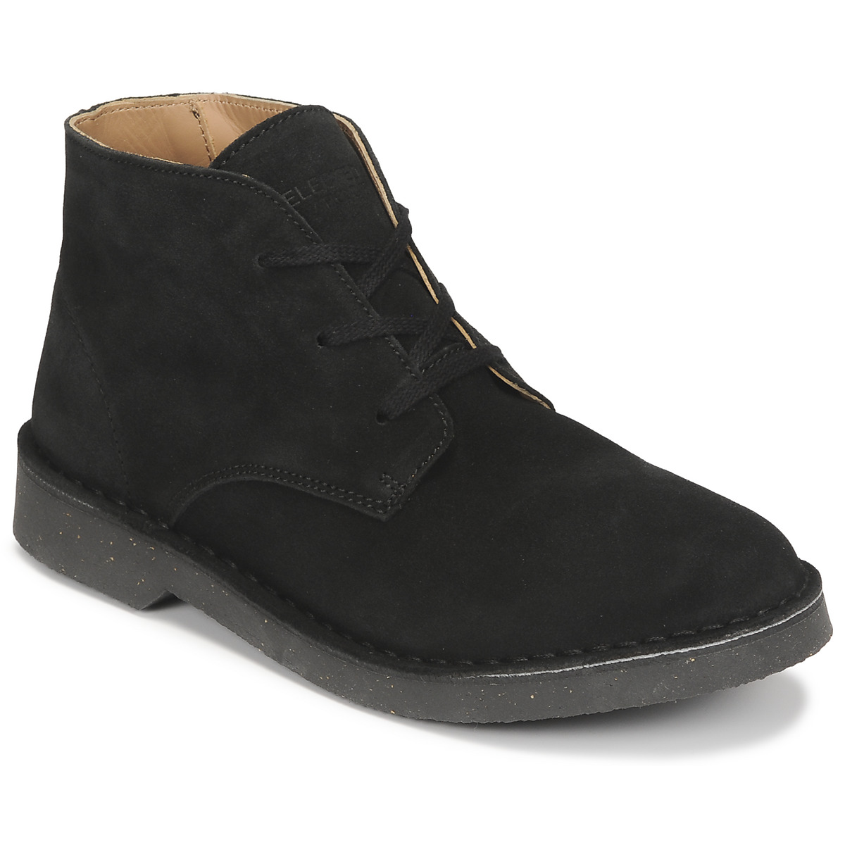 Shoes Men Mid boots Selected SLHRIGA NEW SUEDE DESERT BOOT Black