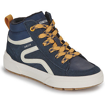 Shoes Boy High top trainers Geox J WEEMBLE BOY A Marine / Yellow