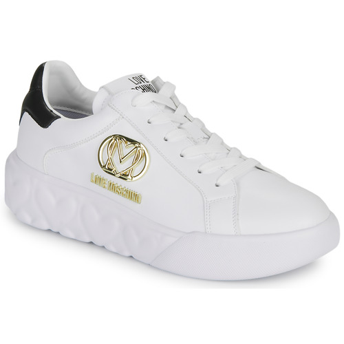 Shoes Women Low top trainers Love Moschino HEART LOVE White