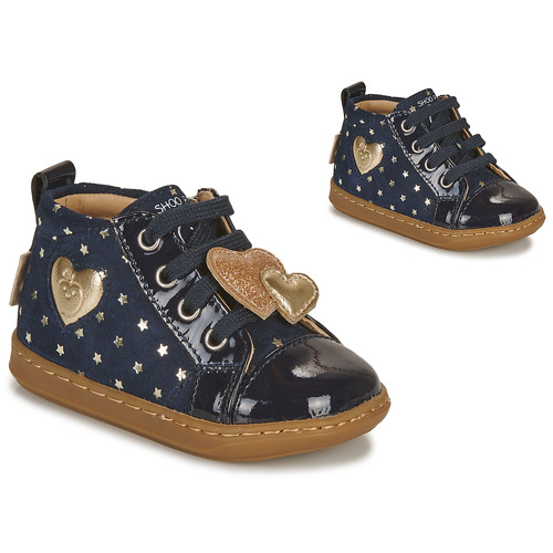 Shoes Girl High top trainers Shoo Pom BOUBA HEART Marine