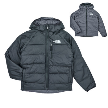 Clothing Boy Duffel coats The North Face Boys Reversible Perrito Jacket Black / Grey