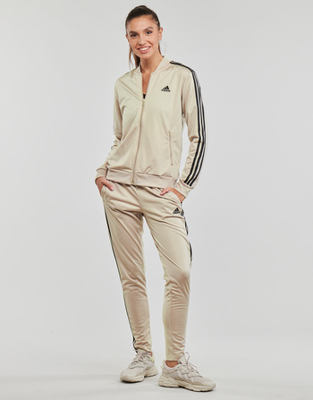 Clothing Women Tracksuits Adidas Sportswear 3S TR TS Beige / Black