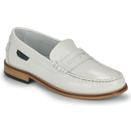 Shoes Women Loafers Pellet BIANCA Veal / Polido / White