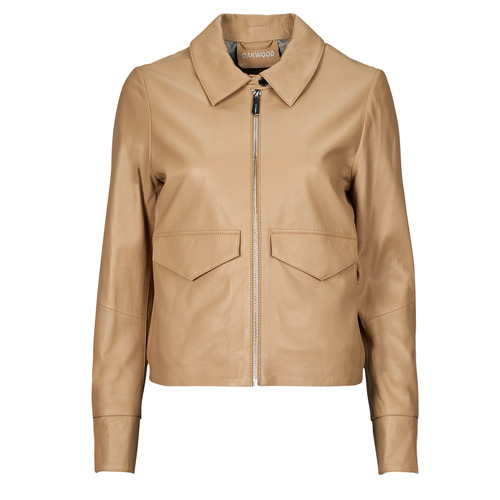 Clothing Women Leather jackets / Imitation leather Oakwood DARLA Camel