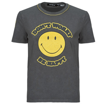 Clothing Women short-sleeved t-shirts Desigual TS_MORE SMILEY Grey