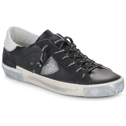 Shoes Women Low top trainers Philippe Model PRSX LOW WOMAN Black / Silver