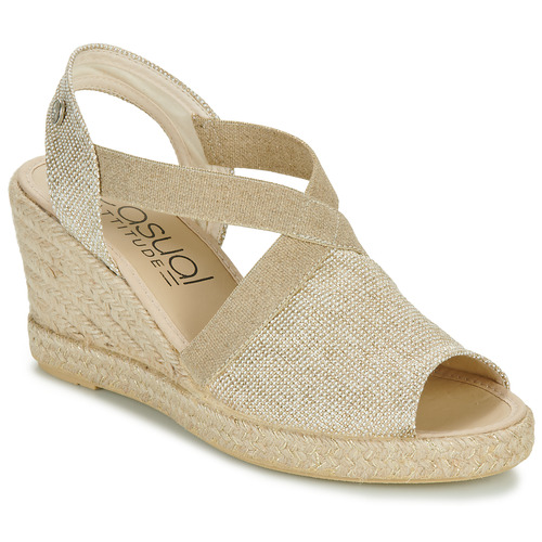 Shoes Women Espadrilles Casual Attitude NEW1 Gold