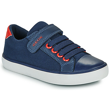 Shoes Boy Low top trainers Geox J GISLI BOY Marine / Red