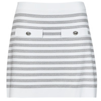 Clothing Women Skirts MICHAEL Michael Kors ECO MINI SKIRT WITH PKT White / Silver