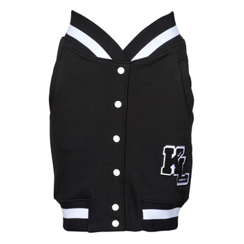 Clothing Women Skirts Karl Lagerfeld varsity skirt Black / White