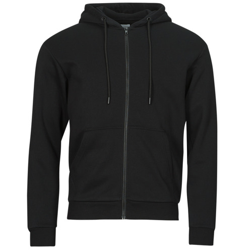 Clothing Men sweaters Jack & Jones JJEBRADLEY SWEAT ZIP HOOD Black