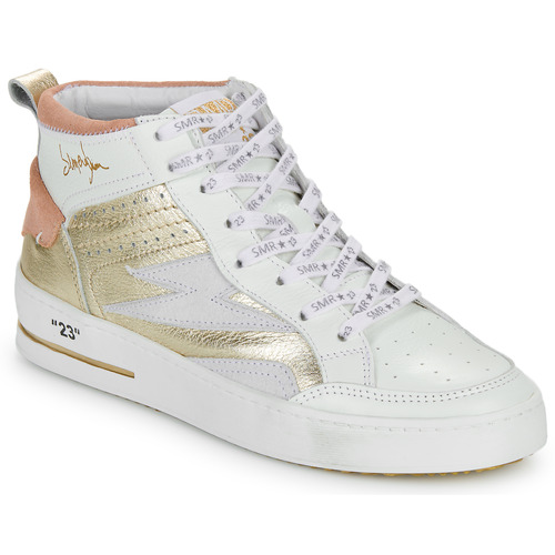 Shoes Women High top trainers Semerdjian MISTRAL White / Pink / Gold