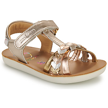 Shoes Girl Sandals Shoo Pom GOA TRESSE LOVE Gold