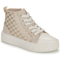 Shoes Girl High top trainers MICHAEL Michael Kors SKATE SPLIT 3 Beige / Gold