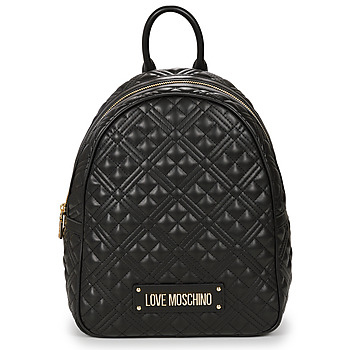 Bags Women Rucksacks Love Moschino QUILTED BCKPCK Black / Gold