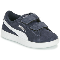 Shoes Boy Low top trainers Puma SMASH 3.0 PS Marine / White