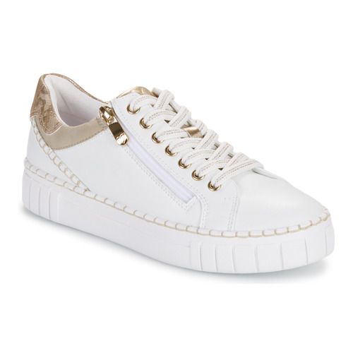 Shoes Women Low top trainers Marco Tozzi  White / Gold