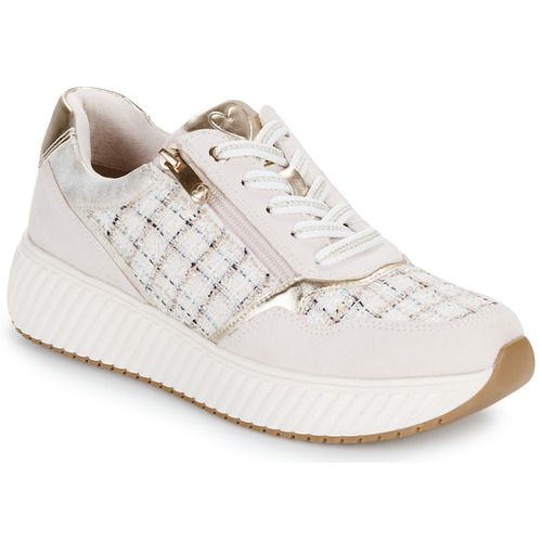 Shoes Women Low top trainers Marco Tozzi  White / Beige