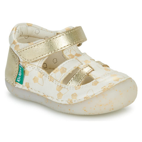 Shoes Girl Sandals Kickers SUSHY White / Gold