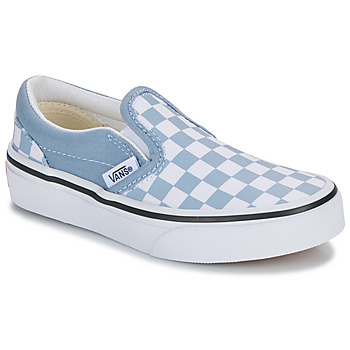 Shoes Children Slip ons Vans UY Classic Slip-On COLOR THEORY CHECKERBOARD DUSTY BLUE Blue