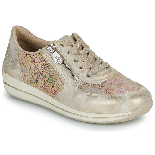 Shoes Women Low top trainers Rieker  Gold / Multicolour