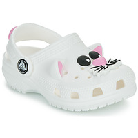 Shoes Children Clogs Crocs Classic IAM Cat Clog T White / Pink