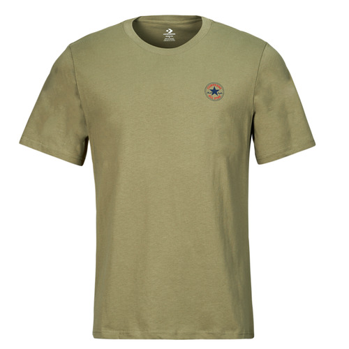 Clothing short-sleeved t-shirts Converse CORE CHUCK PATCH TEE MOSSY SLOTH Green