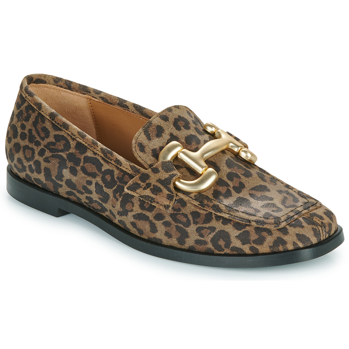 Shoes Women Loafers JB Martin VODA Crust / Velvet / Leopard