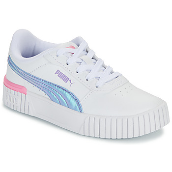 Shoes Girl Low top trainers Puma Carina 2.0 Bouncy Sky PS White / Violet