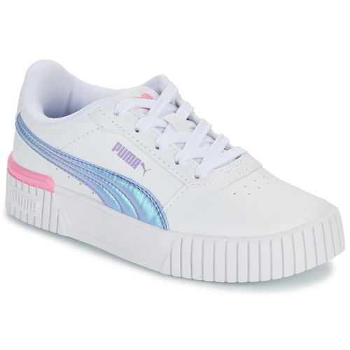 Shoes Girl Low top trainers Puma Carina 2.0 Bouncy Sky PS White / Violet