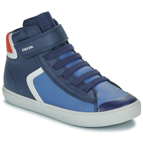 Shoes Boy High top trainers Geox J GISLI BOY Marine / Red