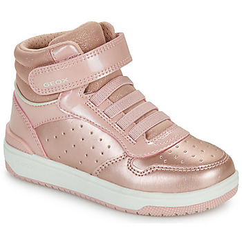 Shoes Girl High top trainers Geox J WASHIBA GIRL Pink