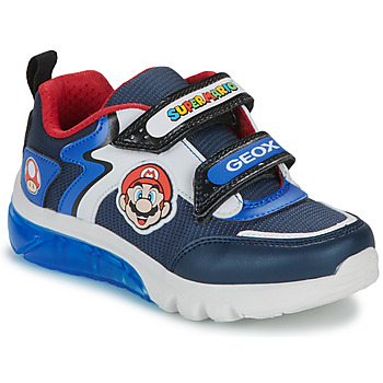 Shoes Boy Low top trainers Geox J CIBERDRON BOY Marine / Blue