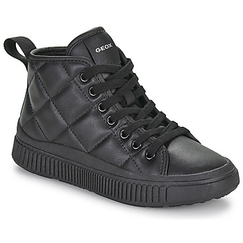 Shoes Girl High top trainers Geox J LAQUINNY GIRL Black