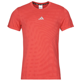 Clothing Men short-sleeved t-shirts adidas Performance Gym+ Training Seamless T-Shirt Red