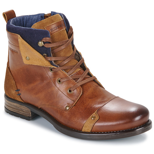 Shoes Men Mid boots Redskins YEDES Cognac / Marine