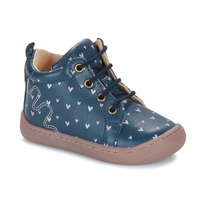 Shoes Girl High top trainers Easy Peasy MY DEBOO LACET+ Blue