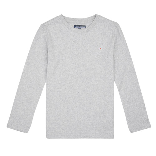 Clothing Boy Long sleeved shirts Tommy Hilfiger BOYS BASIC CN KNIT L/S Grey