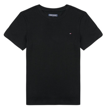 Clothing Boy short-sleeved t-shirts Tommy Hilfiger BOYS BASIC CN KNIT S/S Black