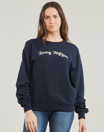 Clothing Women sweaters Tommy Hilfiger MDRN REG SCRIPT SWEATSHIRT Marine