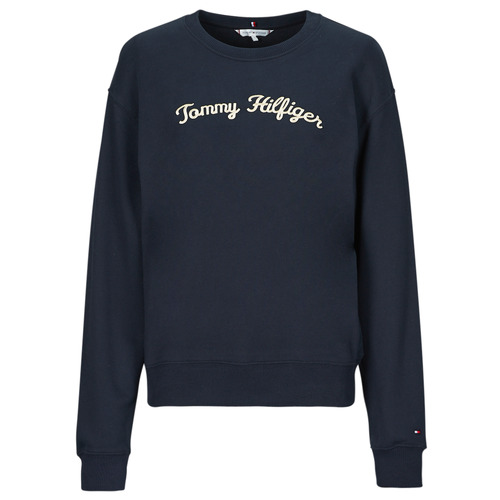 Clothing Women sweaters Tommy Hilfiger MDRN REG SCRIPT SWEATSHIRT Marine