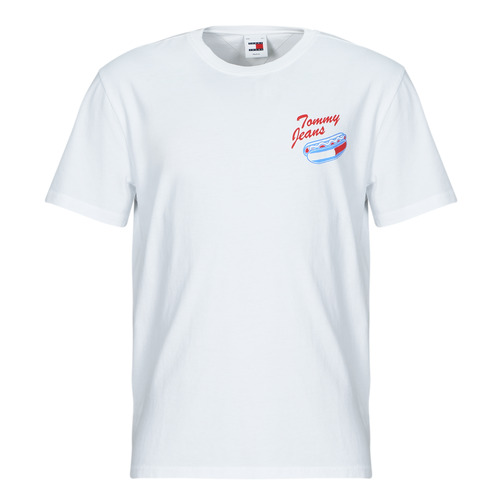 Clothing Men short-sleeved t-shirts Tommy Jeans TJM REG  FUN NOVELTY TEE White