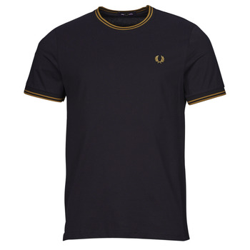 Clothing Men short-sleeved t-shirts Fred Perry TWIN TIPPED Marine